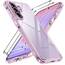 ivoler Nie Vergilbung Klar Hülle für Samsung Galaxy A37 5G mit Stoßfest Schutzecken,1 Handyhülle mit 3 Stück Panzer Schutz Glas, [Militärischer Schutz] Transparent Schutzhülle Dünn Case -Lila