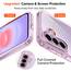 ivoler Nie Vergilbung Klar Hülle für Samsung Galaxy A37 5G mit Stoßfest Schutzecken,1 Handyhülle mit 3 Stück Panzer Schutz Glas, [Militärischer Schutz] Transparent Schutzhülle Dünn Case -Lila