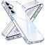 iVoler Nie Vergilbung Klar Hülle für Samsung Galaxy A35 5G mit Stoßfest Schutzecken, 1 Handyhülle mit 3 Stück Panzer Schutz Glas, [Militärischer Schutz] Transparent Schutzhülle Dünn Durchsichtige Case