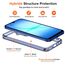 ivoler Nie Vergilbung HD Klar Hülle für Samsung Galaxy A17 4G / A17 5G, mit 2 Stück Panzer Schutz Glas, Militärischer Stoßfest Kratzfest Transparent Schutzhülle Dünn Durchsichtige Case - Dunkelblau