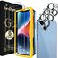 ivoler 3+3 Stück Panzer Schutz Glas Kompatibel für iPhone 14 6.1 Zoll, 3 Stücke Schutzfolie Mit 3 Stück Kameraschutz und Positionierhilfe, 9H Härte, HD Klar, Anti-Kratz, Anti-Bläschen