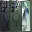 UniqueMe für Samsung Galaxy S24 Ultra Hülle, 5-in-1-Set Handyhülle für Samsung Galaxy S24 Ultra Case Rundumschutz Schutzhülle Cover,1 Handyhülle & 2 Schutzfolie & 2 Kameraschutz - Matt Grün