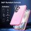 UniqueMe für Samsung Galaxy S24 Hülle, 5-in-1-Set Handyhülle für Samsung Galaxy S24 Case Rundumschutz Schutzhülle Cover,1 Handyhülle & 2 Schutzfolie & 2 Kameraschutz - Matt Rosa