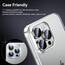 WSKEN für iPhone 15 Pro Max/iPhone 15 Pro Kameraschutz - 9H Härte Kratzfest Blasenfrei, HD Gehärtetes Kamera Metallglas Panzer Schutz Glas Displayschutz Folie,Handyhülle Freundlich,Silver Titanium