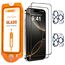 QsmQam für iPhone 16 Pro Max für Panzerglas + Kamera Schutzfolie, Militärstandard Bruchsicherer, [Full Screen], Ultra Top 9H+ Glas, Auto-Installation, mit Auto-Staubentfernung [2+2 Stück]