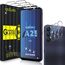 QULLOO Schutzfolie für Samsung Galaxy A25 5G, 3 Stück Displayschutzfolie mit 3 Stück Kameraschutz [9H Härte Gehärtetes Glas ][HD Klar Schutzglas][Anti-Kratzen Folie]