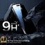 QsmQam für iPhone 16 Pro Max für Panzerglas + Kamera Schutzfolie, Militärstandard Bruchsicherer, [Full Screen], Ultra Top 9H+ Glas, Auto-Installation, mit Auto-Staubentfernung [2+2 Stück]