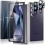 LK 2+2 Stück Schutzfolie für Samsung Galaxy S24 Ultra Panzer Schutz Glas, Frei von Kratzen, 9H Härte Panzerolie, Fingerabdruck-ID Unterstützen mit Rahmen Installationshilfe, HD-Klar Folie