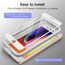 JETech Full Screen Schutzfolie für iPhone SE 3 (2022)/SE 2 (2020)/8/7 4,7 Zoll, Weißer Rand Panzer Schutz Glas Folie Displayschutz mit Einfaches Installationswerkzeug, HD Klar, 3 Stück (Weiß)