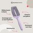 Olivia Garden Fingerbrush Care Iconic - Medium - Lavender - Detangler Bürste mit Wildschweinborsten & Nylon für gesundes und glänzendes Haar