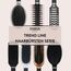PARSA Beauty Trend Line Haarbürste lang/schmal (Schwarz) mit Kunststoffpins – Allround Bürste Haare für das tägliche Haarstyling – Haarbürste ohne Ziepen (Packung mit 2)