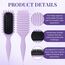 Lockenbürste, curly hair brush Für curly hair, locken bürste Zum Definieren Beim Styling, Antistatisch Entwirren Ohne Ziepen, Ergonomischer Griff, haarbürste Für Frauen Männer (Lila)