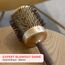 Olivia Garden Expert Blowout Shine - Gold & Braun - 80 - Runde antistatische Keramikbürste für glänzendes Styling ohne Frisierdose