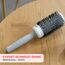 Olivia Garden Expert Blowout Shine - White & Grey - 45 - Keramikbeschichtete Rundbürste für geschmeidiges Ausblasen, krausfreies Haar & strahlenden Glanz