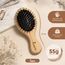 lampox Kinder Haarbürste Bambus mit Wildschweinborsten Kopfmassage Haarpflege, Entwirrbürste für lange Haare & Locken von Damen, Herren & Kinder, Massagebürste für die Kopfhaut, Detangler