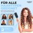 FABIHA® ???????????????????????????? Lockenbürste - Curly Hair Brush - Bio Haarbürste ohne ziepen - Wildschweinborsten Bürste - Die Originale 3-in-1-Stylingbürste für trendige Lockenfrisuren (Hellblau)
