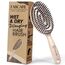 FABCARE Bio Haarbürste Wildschweinborsten Rund mit Ebook - Detangler-Bürste Doppelspiralfeder ohne Ziepen - Profi Entwirrbürste für Haartypen - Haarbürste Damen (Natur)