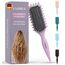 FABIHA® ???????????????????????????? Lockenbürste - Curly Hair Brush - Bio Haarbürste ohne ziepen - Wildschweinborsten Bürste - Die Originale 3-in-1-Stylingbürste für trendige Lockenfrisuren (Lilac)
