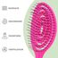 Ninabella Haarbürste ohne Ziepen - Bürste für Damen und Herren - Detangler Bürste auch für Locken & Lange Haare - Entwirrbürste Haarbürsten - Neon Pink