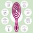 Ninabella Haarbürste ohne Ziepen - Bürste für Damen und Herren - Detangler Bürste auch für Locken & Lange Haare - Entwirrbürste Haarbürsten - Pink