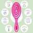 Ninabella Haarbürste ohne Ziepen - Bürste für Damen und Herren - Detangler Bürste auch für Locken & Lange Haare - Entwirrbürste Haarbürsten - Neon Pink
