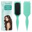 Lockenbürste, curly hair brush Für curly hair, locken bürste Zum Definieren Beim Styling, Antistatisch Entwirren Ohne Ziepen, Ergonomischer Griff, haarbürste Für Frauen Männer (Grün)