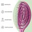Ninabella Haarbürste ohne Ziepen - Bürste für Damen und Herren - Detangler Bürste auch für Locken & Lange Haare - Entwirrbürste Haarbürsten - Pink