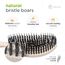 FABCARE Bio Haarbürste Wildschweinborsten Rund mit Ebook - Detangler-Bürste Doppelspiralfeder ohne Ziepen - Profi Entwirrbürste für Haartypen - Haarbürste Damen (Natur) (Packung mit 2)