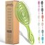 Ninabella Haarbürste ohne Ziepen - Bürste für Damen und Herren - Detangler Bürste auch für Locken & Lange Haare - Entwirrbürste Haarbürsten - Limetten Grün