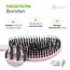 FABCARE Bio Haarbürste Wildschweinborsten Rund inkl. Ebook - Detangler-Bürste mit Doppelspiralfeder - Profi Entwirrbürste ohne Ziepen für jeden Haartyp - Damen Haarpflegebürste (Rosa)