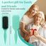 Lockenbürste, curly hair brush Für curly hair, locken bürste Zum Definieren Beim Styling, Antistatisch Entwirren Ohne Ziepen, Ergonomischer Griff, haarbürste Für Frauen Männer (Grün)