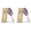 FABCARE Bio Haarbürste Wildschweinborsten Rund inkl. Ebook - Detangler-Bürste mit Doppelspiralfeder - Profi Entwirrbürste ohne Ziepen für jeden Haartyp - Damen Haarpflegebürste (Rosa) (Packung mit 2)