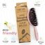 FABCARE Mini Haarbürste Wildschweinborsten Detangler-Bürste Doppelfeder Spiralfeder Kein Ziehen Pro Magic Tool Kompakt Elegant (Rosa)