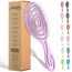 Ninabella Haarbürste ohne Ziepen - Bürste für Damen und Herren - Detangler Bürste auch für Locken & Lange Haare - Entwirrbürste Haarbürsten - Rosa