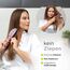 FABCARE Bio Haarbürste Wildschweinborsten Rund inkl. Ebook - Detangler-Bürste mit Doppelspiralfeder - Profi Entwirrbürste ohne Ziepen für jeden Haartyp - Damen Haarpflegebürste (Rosa)