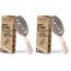 FABCARE Bio Haarbürste Wildschweinborsten Rund mit Ebook - Detangler-Bürste Doppelspiralfeder ohne Ziepen - Profi Entwirrbürste für Haartypen - Haarbürste Damen (Natur) (Packung mit 2)