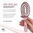 FABCARE Mini Haarbürste Wildschweinborsten Detangler-Bürste Doppelfeder Spiralfeder Kein Ziehen Pro Magic Tool Kompakt Elegant (Rosa)