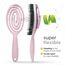 FABCARE Bio Haarbürste Wildschweinborsten Rund inkl. Ebook - Detangler-Bürste mit Doppelspiralfeder - Profi Entwirrbürste ohne Ziepen für jeden Haartyp - Damen Haarpflegebürste (Rosa) (Packung mit 2)