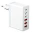 USB C Ladegerät, Gesamtleistung 100W GaN 6-Port USBC Netzteil Schnellladegerät, USB Stecker Power Adapter Kompatibel mit iPhone 11/12/13/14/15/16 Pro Max/Galaxy S24/S23/S22/S21/Google/Tablet