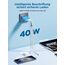 Aioneus USB C Netzteil, 4-Port USB Charger mit Quick Charge & Power Delivery, 40W Schnellladegerät Ladestecker Ladegerät für iPhone 17/16/15/14/13 Serie, Samsung Galaxy undandere Geräte (Azurblau)