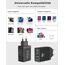 2-Pack USB C Ladegerät, 4-Port Adapter Mehrfach Ladegerät mit USB-C und USB-A, 40W Schnellladegerät PD 3.0 Charger Power Netzteil für iPhone 15 Pro Max 14 13 12 11 SE XS XR,Samsung,Handys
