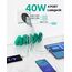 2-Pack USB C Ladegerät, 4-Port Adapter Mehrfach Ladegerät mit USB-C und USB-A, 40W Schnellladegerät PD 3.0 Charger Power Netzteil für iPhone 15 Pro Max 14 13 12 11 SE XS XR,Samsung,Handys