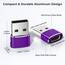 Basesailor USB auf USB C Adapter 3 Stück,A Stecker zu Typ C Buchse Ladegerät Ladekabel Konverter für iPhone 17 16 15 14 Mini Pro Max,Airpods,iPad 10,Samsung Galaxy Note 20 S20 Plus Ultra A13 A33 A53