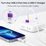 Basesailor USB auf USB C Adapter 3 Stück,A Stecker zu Typ C Buchse Ladegerät Ladekabel Konverter für iPhone 17 16 15 14 Mini Pro Max,Airpods,iPad 10,Samsung Galaxy Note 20 S20 Plus Ultra A13 A33 A53