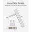 ZINOOY 35W Dual-Port Ladegerät, PD/QC 3.0 USB-C und USB-A Schnellladegerät for iPhone 16/15 Samsung iPad Huawei, Ultraflaches Netzteil für Unterwegs, Zuhause, Büro
