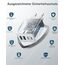 USB C Ladegerät, 40W 4 Ports Schnellladegerät, Mehrfach Stecker Mit Power Adapter Fast Charger Netzteil für iPhone 17 16 15 14 13 12 11 Pro Max, iPad, Samsung, Handys