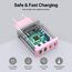 USB C Ladegerät, 40 W 4 Ports USB C, Schnellladeblock Dual Port PD+QC, Multiport Typ C Ladegerät kompatibel mit iPhone 11/12/13/14/15/Pro Max/XS/XR/8/7/Samsung Telefon/Tablet