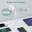 [2 Stück] USB C Ladegerät 40W, 4-Port USB C Ladegerät Block, Schnellladeblock Dual Port PD+QC Wandstecker Multiport Typ C Kompatibel mit iPhone 12/13/14/15/Pro Max/XS/XR/8/7/Samsung/Tablet