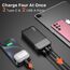 JUOVI Power Bank, 20000mAh 45W Tragbares Ladegerät, PD3.0 QC4.0 Schnelles Laden 4-Port mit LED Anzeige, Akkupack Ladegerät tragbar für MacBook, iPhone 15 14 13 Pro Samsung S23 S22 (Schwarz)