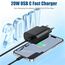 2Pack USB C Ladegerät Ladekabel für iPhone 17/17 Pro/16 Pro Max/15 Pro/15 Plus, iPad, MacBook, Samsung, 20W USB C Power Adapter Schnellladegerät mit Schnellladekabel 2M-Schwarz